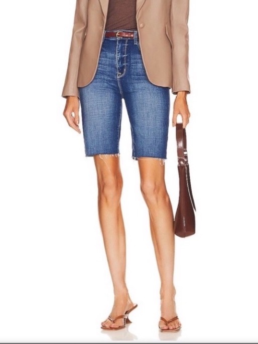 L’agence High Rise Cecily Denim Bermuda